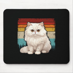 Mousepad Gato Persa Vintage Estilo Retrotraído Legal Pe
