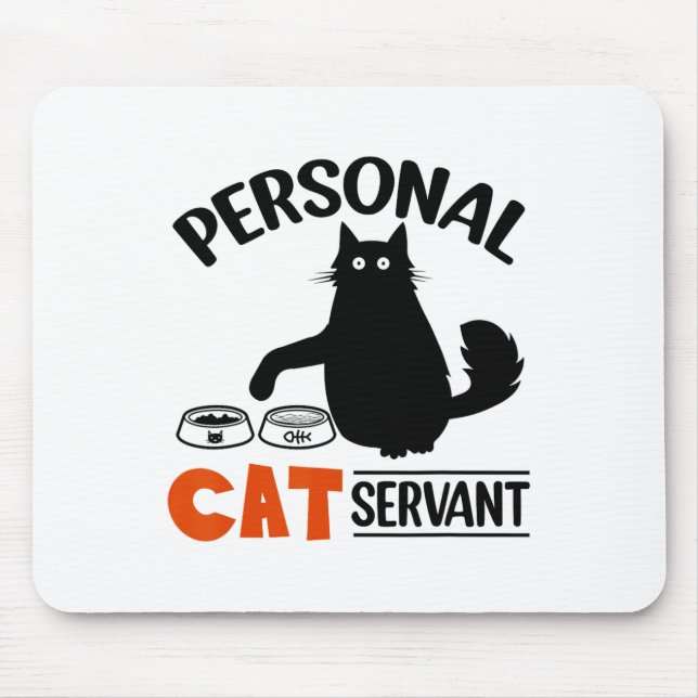 Mousepad Gato Pessoal Negro Engraçado (Frente)