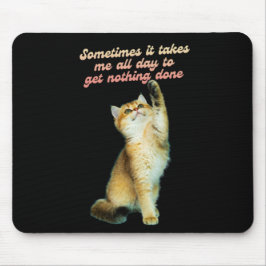 Mousepad Gato Preguiçoso De Gato Engraçado De Pão