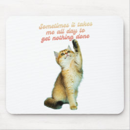Mousepad Gato Preguiçoso De Gato Engraçado De Pão