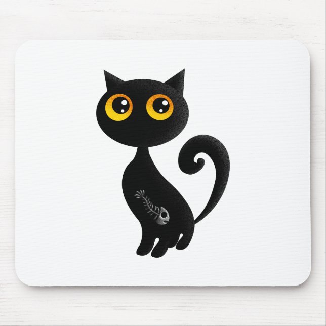 Mousepad Gato preto bonito (Frente)