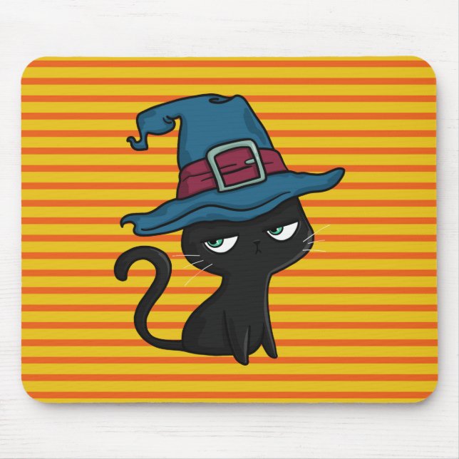 Mousepad Gato preto bonito (Frente)