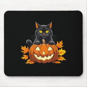Mousepad Gato Preto Bonito Pumpkin Halloween Figurume Spook