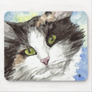 Mousepad Gato Preto e Branco