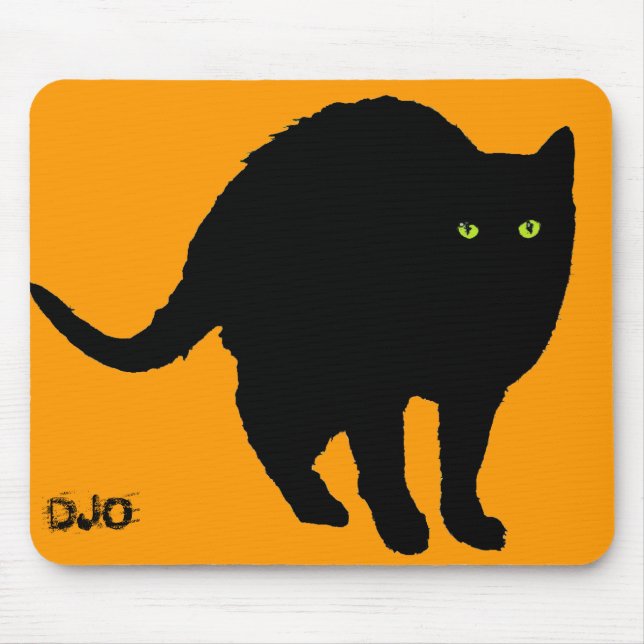 Mousepad Gato Preto e Laranja (Frente)