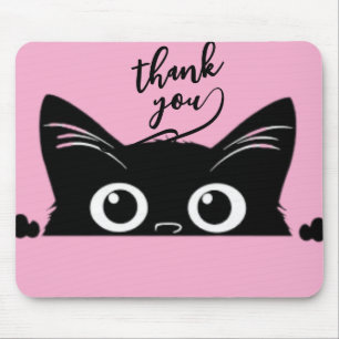 Mousepad Gato Preto Espiando