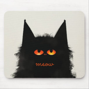 Mousepad Gato Preto Grumado