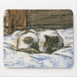 Mousepad Gato que dorme em uma cama por Claude Monet
