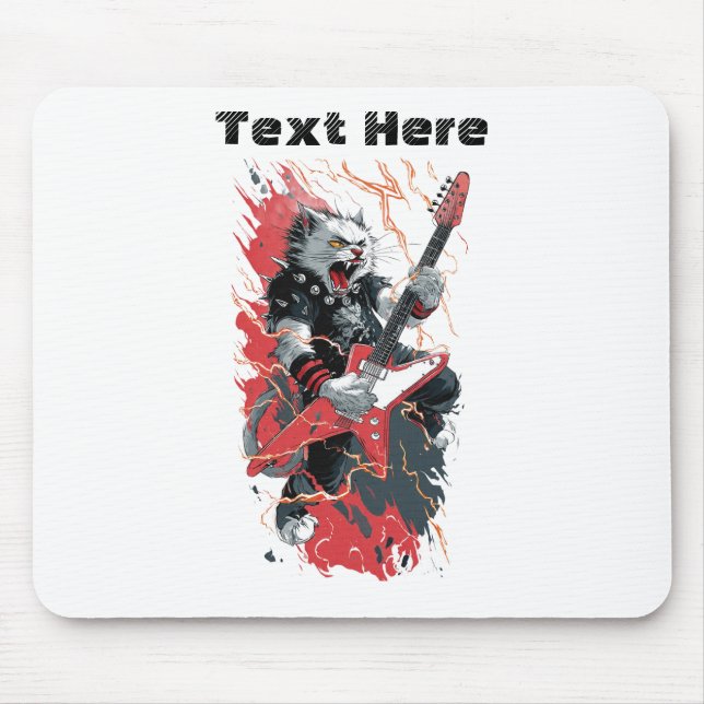 Mousepad Gato Rockstar (Frente)