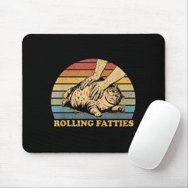 Mousepad Gato Rolando Gorduras Engraçado