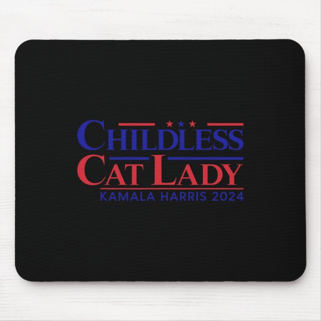 Mousepad Gato Sem Fios Lady Kamala 2024 Harris Funny Presid (Frente)
