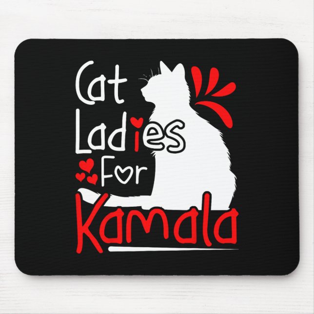 Mousepad Gato-Senhoras Para O Gráfico De Kamala Silhouette (Frente)