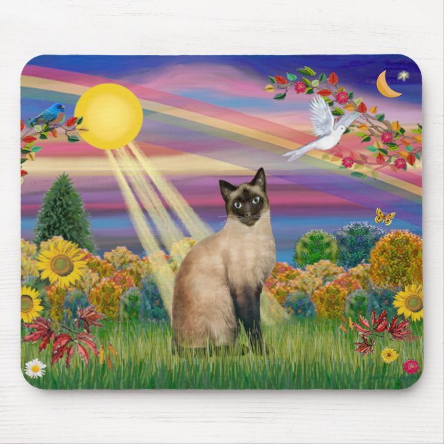 Mousepad Gato Siamês - Autumn Sun (Frente)