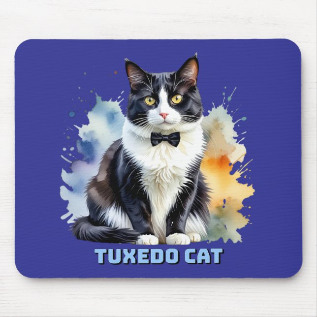 Mousepad Gato Smoking Elegante (Frente)
