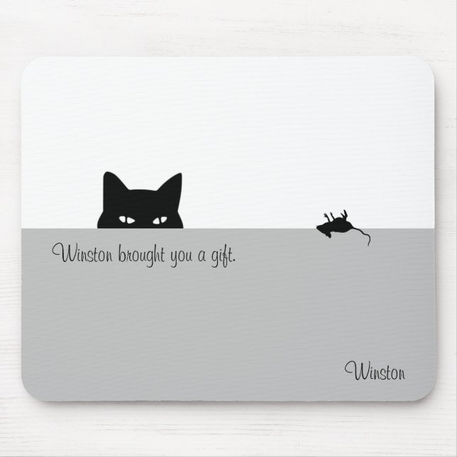 Mousepad Gato Sneaky te trouxe um presente (Frente)