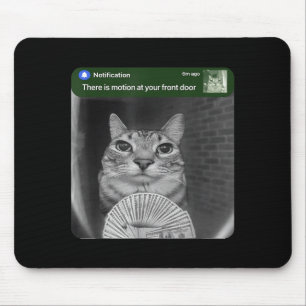 Mousepad Gato Tocando Sino Com Meme de Movimento 