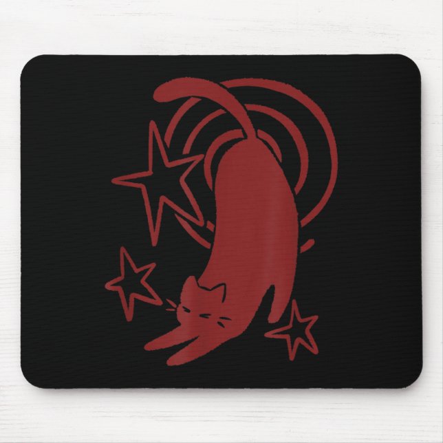 Mousepad Gato Tomcat Fofo Sonolento dos Anos 90 Y2K se Espr (Frente)
