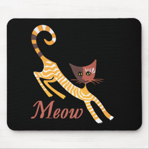 Mousepad Gato vermelho engraçado