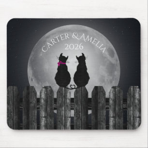 Mousepad Gatos à Lua com Nomes