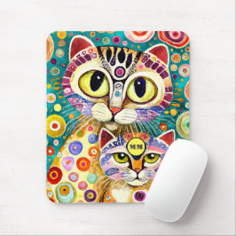 Mousepad Gatos Abstratos Legais