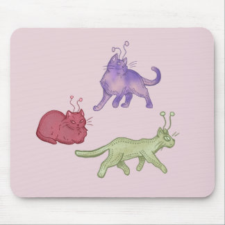 Mousepad Gatos Alienígenas Gato Espacial Caprichoso Diverti