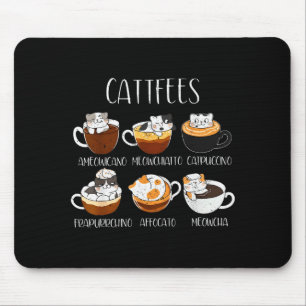 Mousepad Gatos & Amante de Café Citação Divertida de Ca