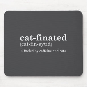 Mousepad Gatos &amp; Amante de Café Citação Divertida de Ca