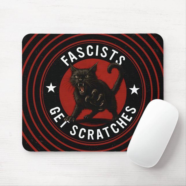 Mousepad Gatos Contra Fascistas (Com mouse)