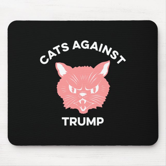Mousepad Gatos Contra Protesto Político Trump (Frente)