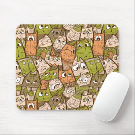 Mousepad Gatos de Desenho Animado Divertidos