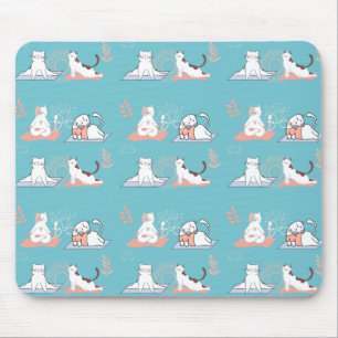 Mousepad Gatos de Ioga Lótus