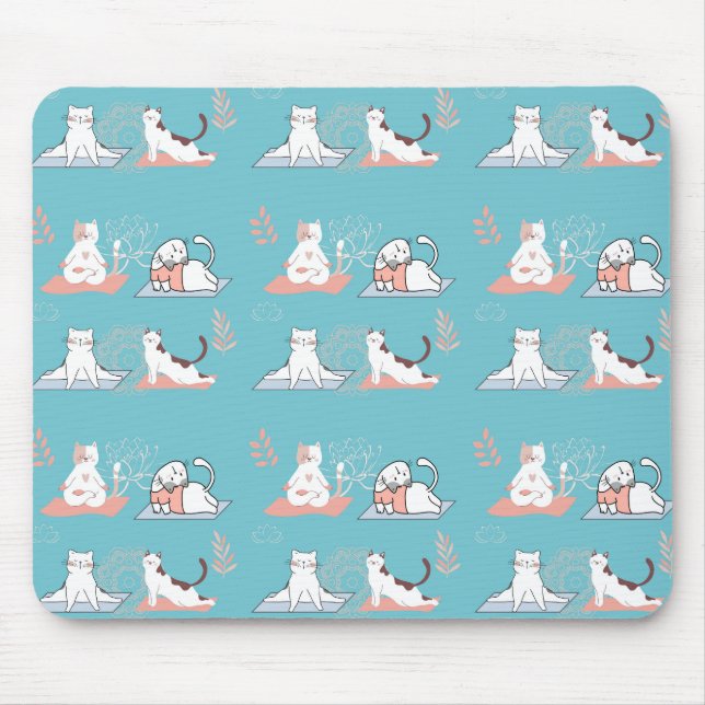 Mousepad Gatos de Ioga Lótus (Frente)