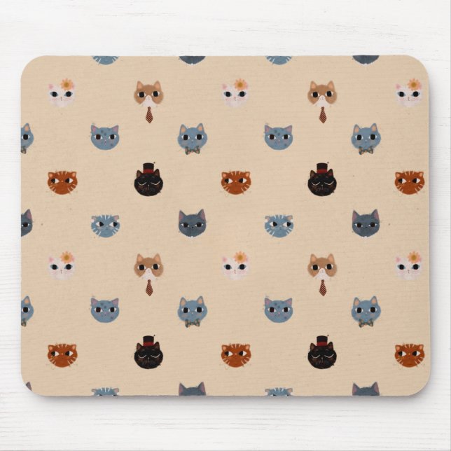 Mousepad Gatos De Pancelas Superiores (Lusta De Pearl Duplo (Frente)