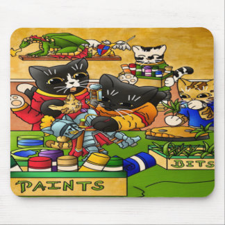 Mousepad Gatos de pintura de modelos de gatos-do-cavaleiro