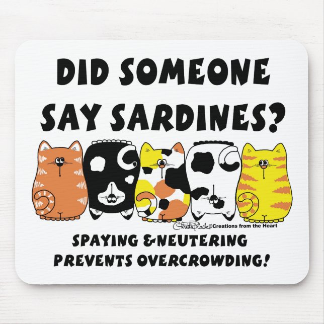 Mousepad Gatos De Sardine (Frente)