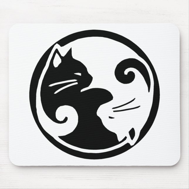 Mousepad Gatos de Yin Yang (Frente)
