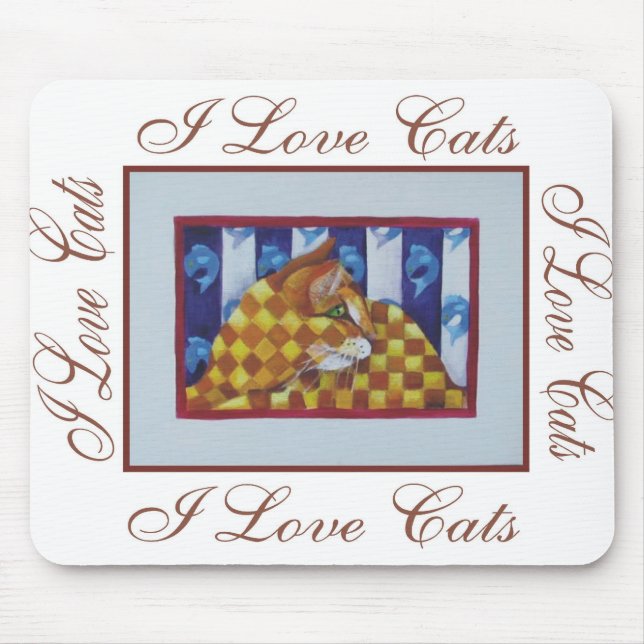 Mousepad Gatos do amor de Graphic2i (Frente)