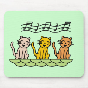Mousepad Gatos do canto camiseta e presentes
