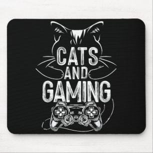 Mousepad Gatos E Jogos Divertidos Para Jogador, Amante De G