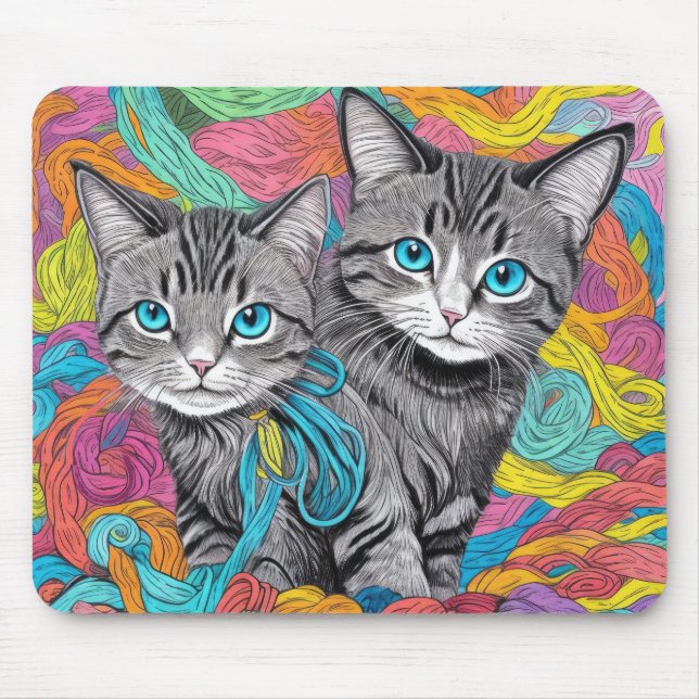 Mousepad Gatos e Lã (Frente)