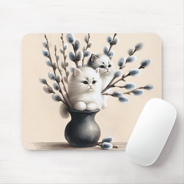Mousepad Gatos Em Catkins (Com mouse)
