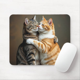 Mousepad Gatos em um abraço amigável