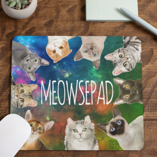 Mousepad Gatos Engraçados   Placas De Ração De Gato Cute De