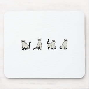 Mousepad Gatos Fantasmas De Halloween Gatos Fofos De Ghost