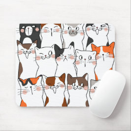 Mousepad Gatos Funny Kawaii