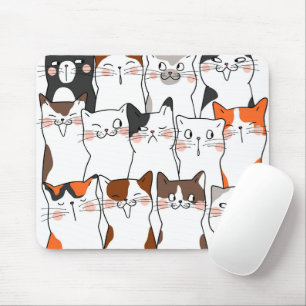 Mousepad Gatos Funny Kawaii