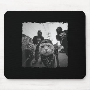 Mousepad Gatos Gângster Streetwear Motivo de Gato Legal Eng