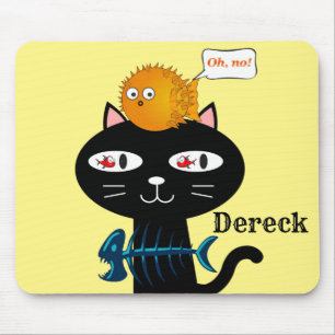 Mousepad Gatos Gatinhos Pad De Rato! Ossos de peixe