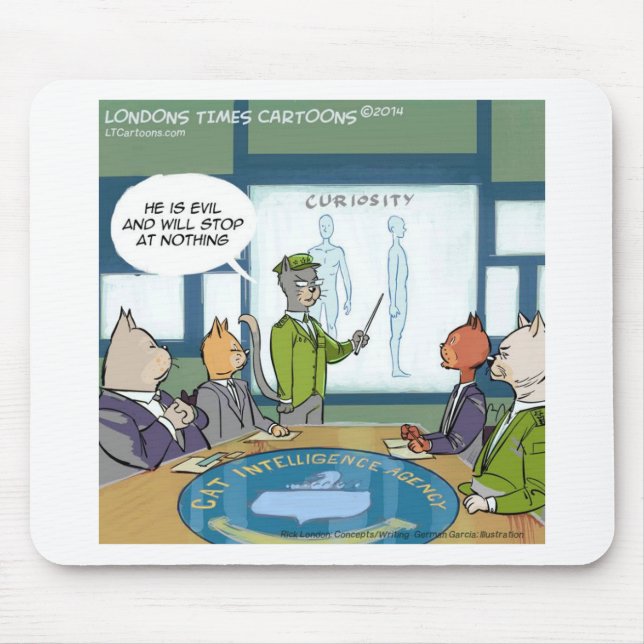 Mousepad Gatos, Inimigo Natural, Engraçado (Frente)