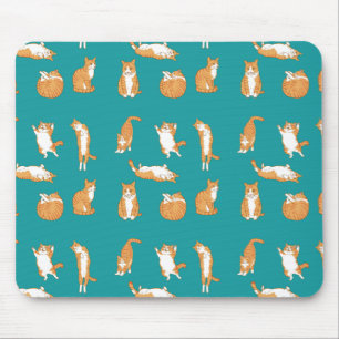 Mousepad Gatos Laranja Engraçados